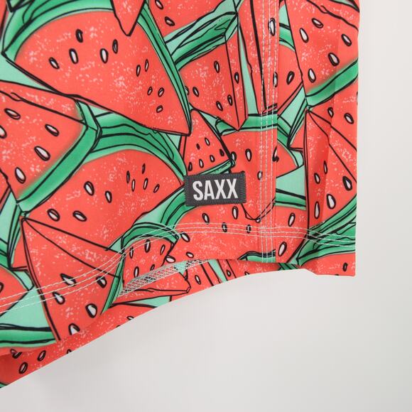 SAXX Swim Trunks Board Shorts Swim Wear Betawave 2N1 Red Watermelon Ballpark 34 - Picture 7 of 10